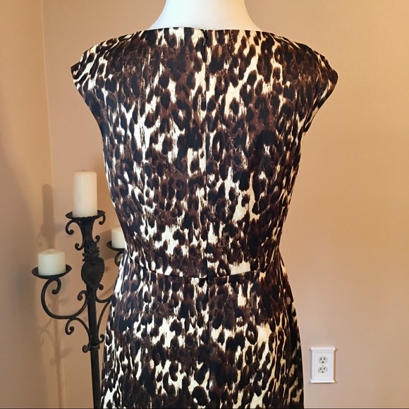 AGB Animal Print Sleeveless Sheath Dress - Picture 3 of 8